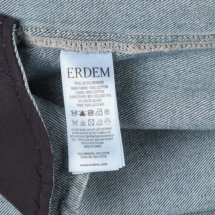 Embroidered Denim Short Sleeve Dress