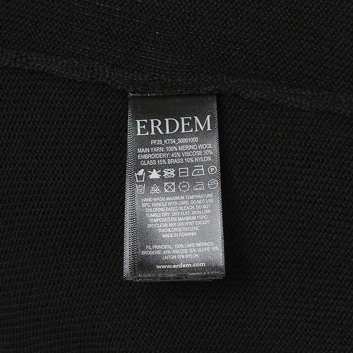 Embellished Merino Wool Cardigan