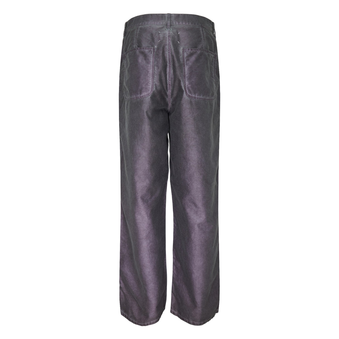 Treated Cotton Wide Leg Pants