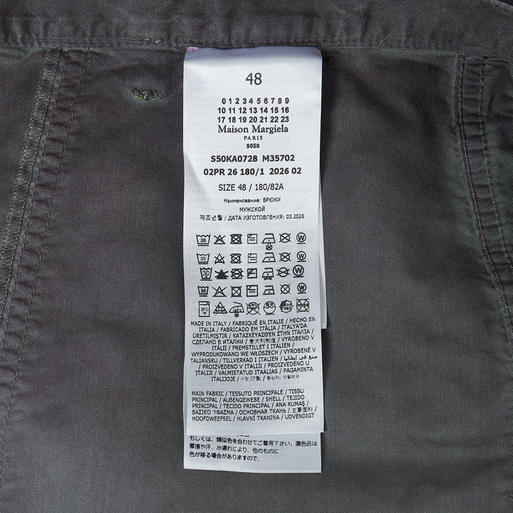 Treated Cotton Wide Leg Pants