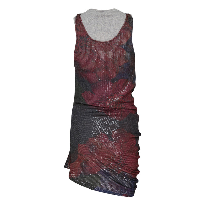 Sequins Draped Printed Top