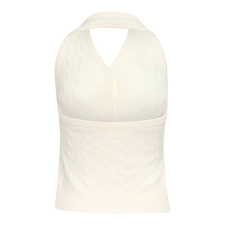 Cable Knit Cardigan Vest