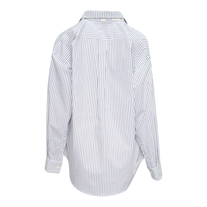 Gathered Neck Long Sleeve Shirt