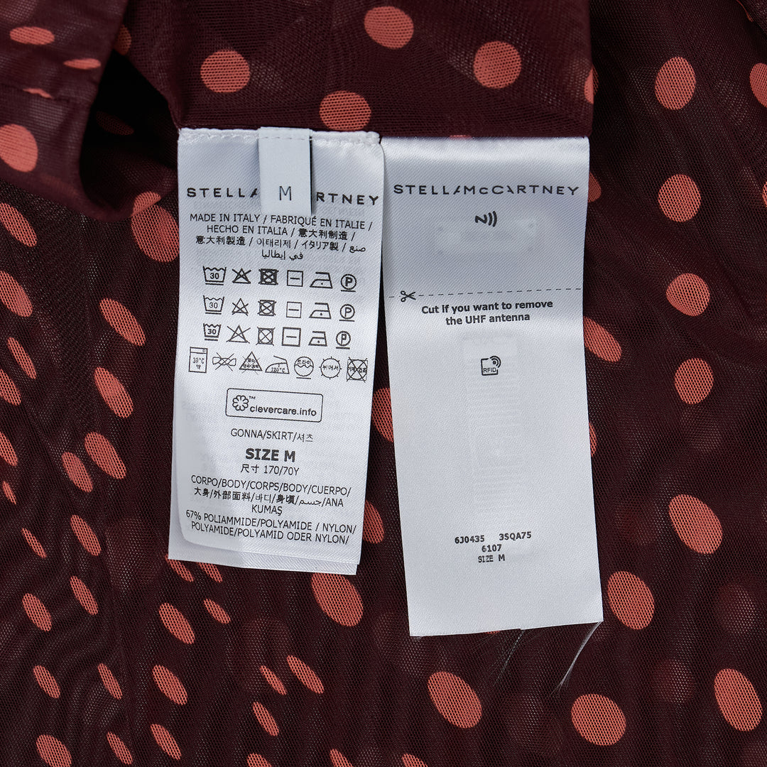 Polka Dot Mesh Long Skirt