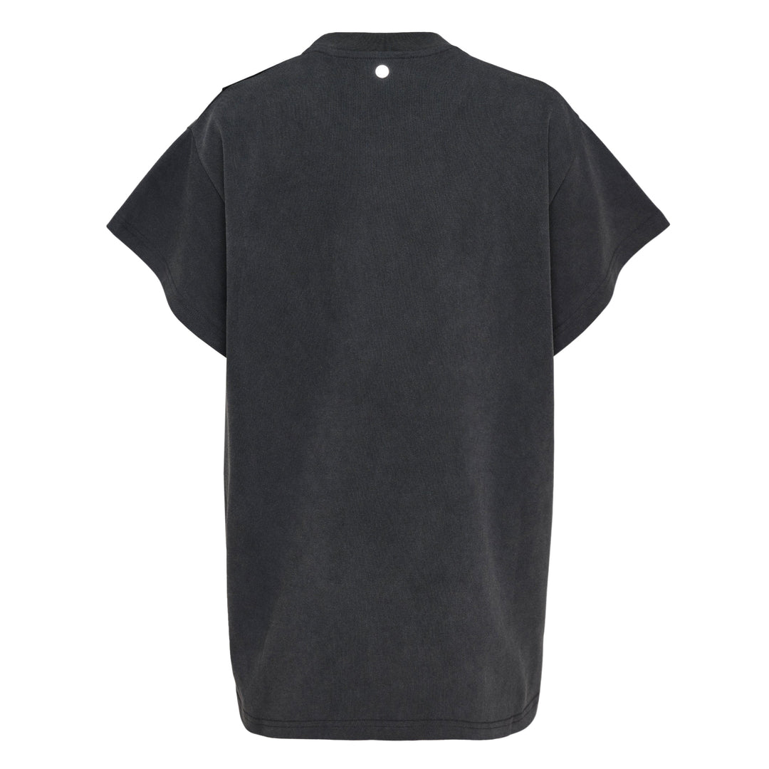 Lace Mix Washed Jersey Tee