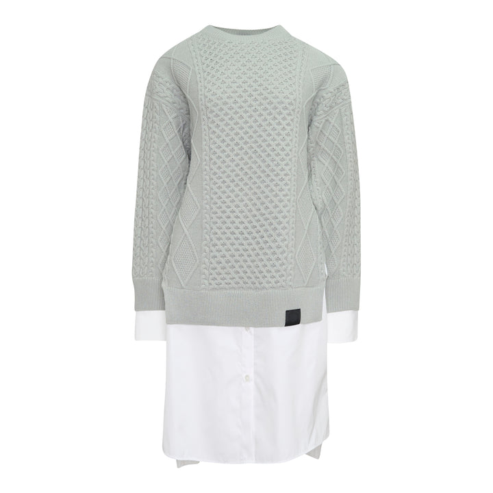 Cable Knit Shirting Dress