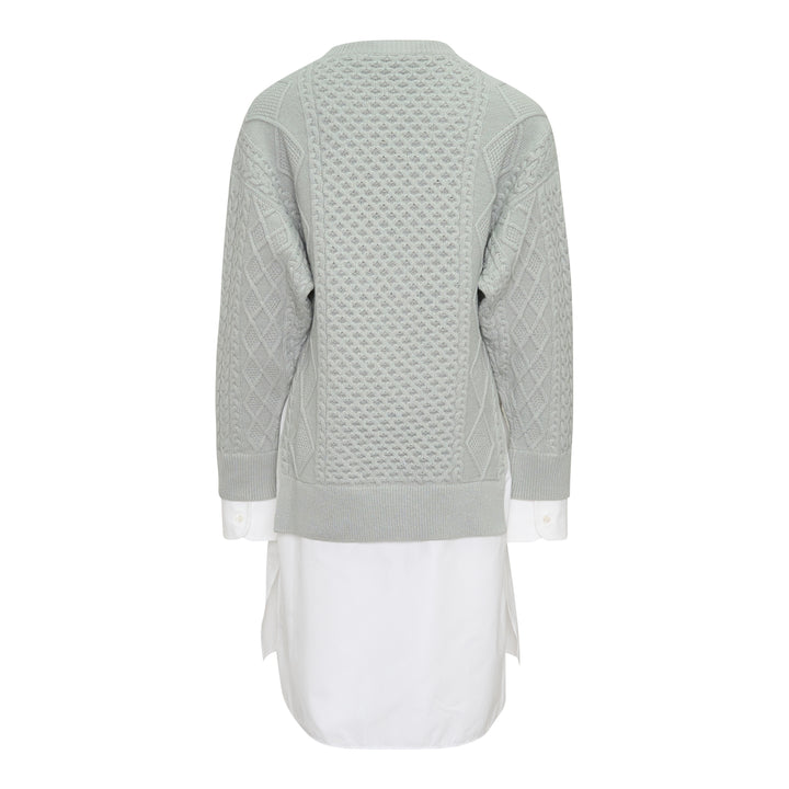 Cable Knit Shirting Dress