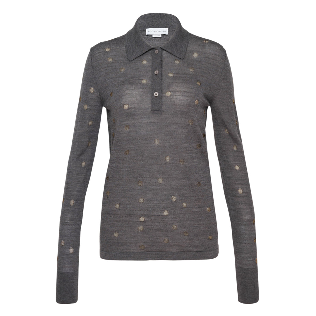 Polka Dot Knit Polo