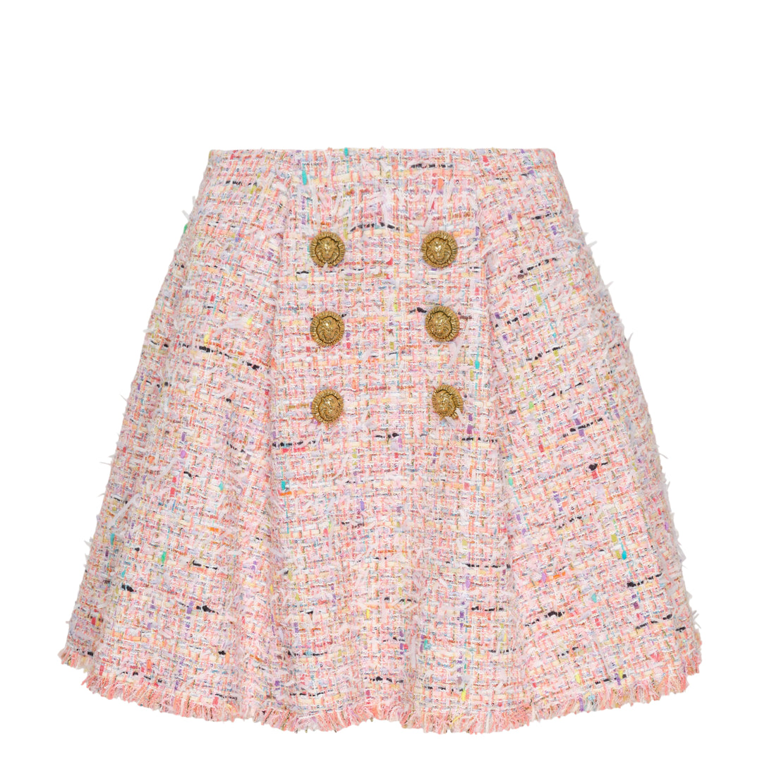 Multicolour Tweed Flare Skirt