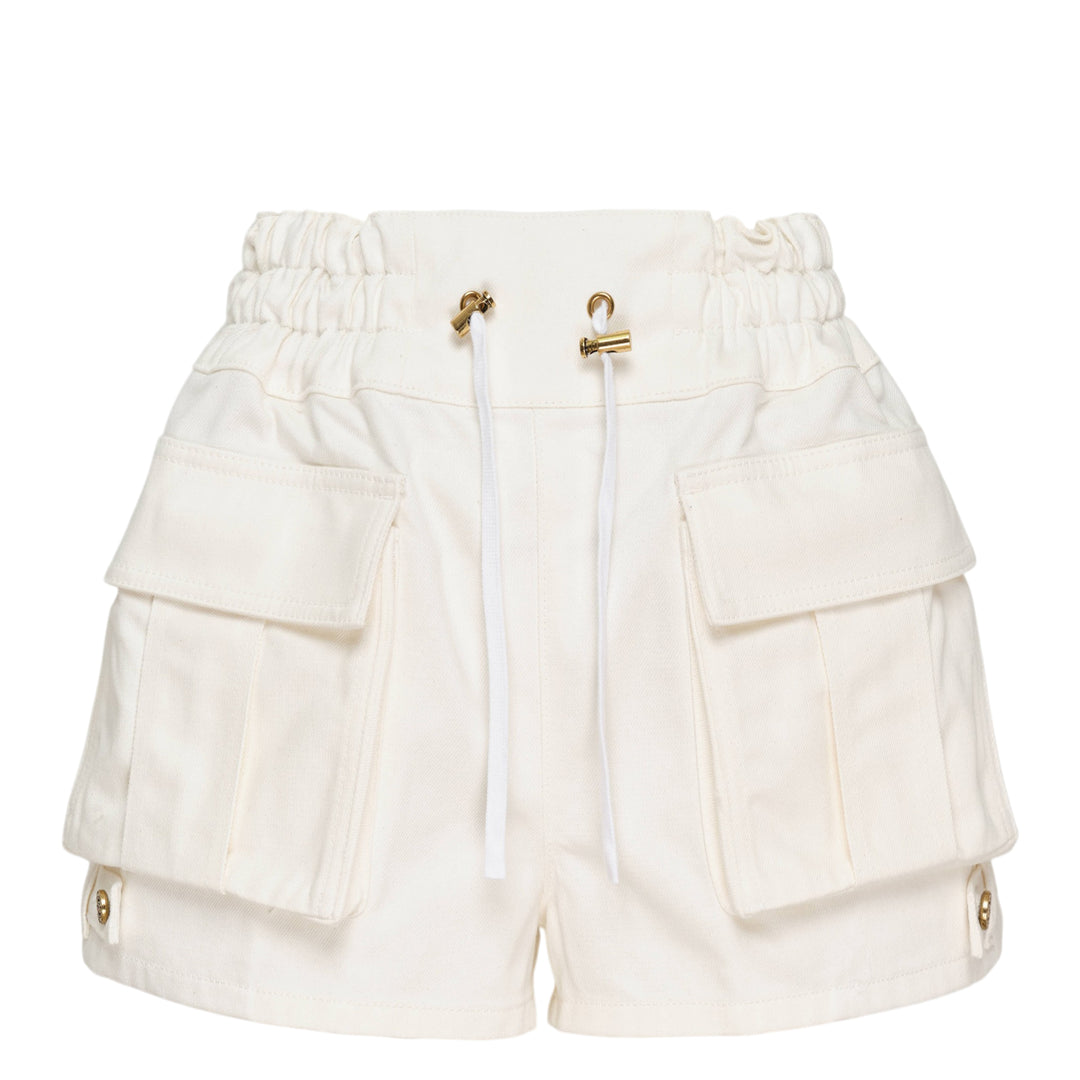 White Denim Cargo Shorts