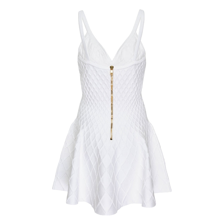Quilted Compact Viscose Knit Dress