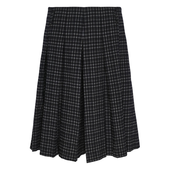 Navy Gray Check Bermuda Pants