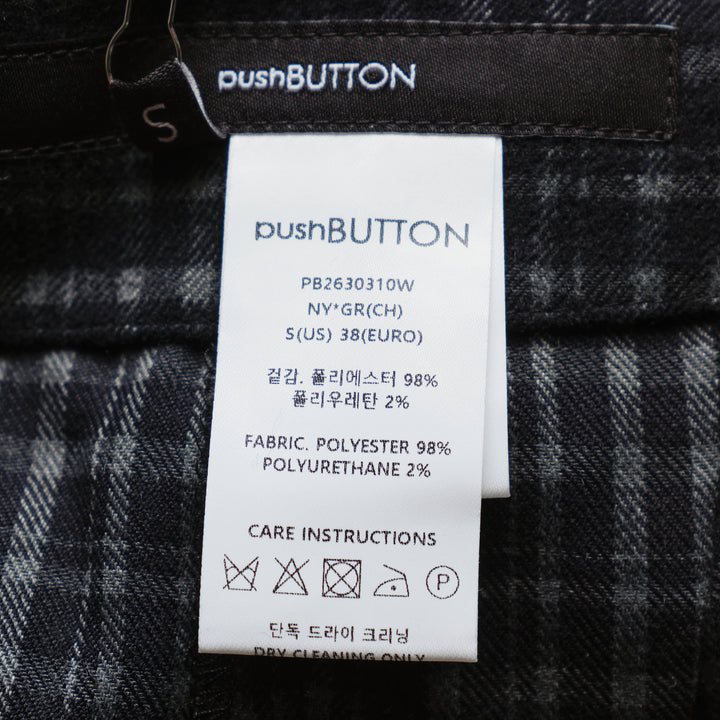 Navy Gray Check Bermuda Pants