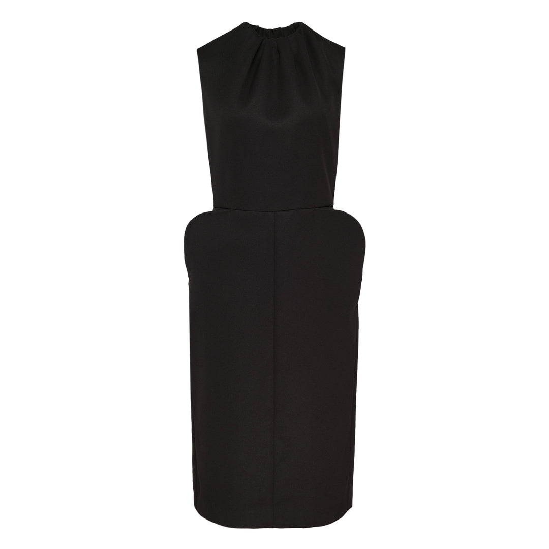 Black Structured Sleeveless Dress