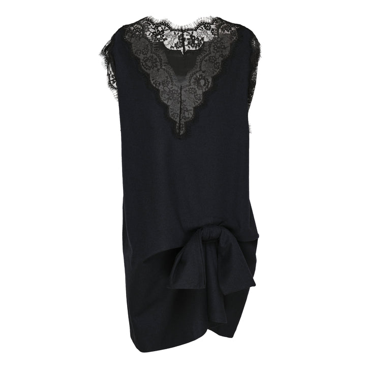 Black Lace Trim Dress