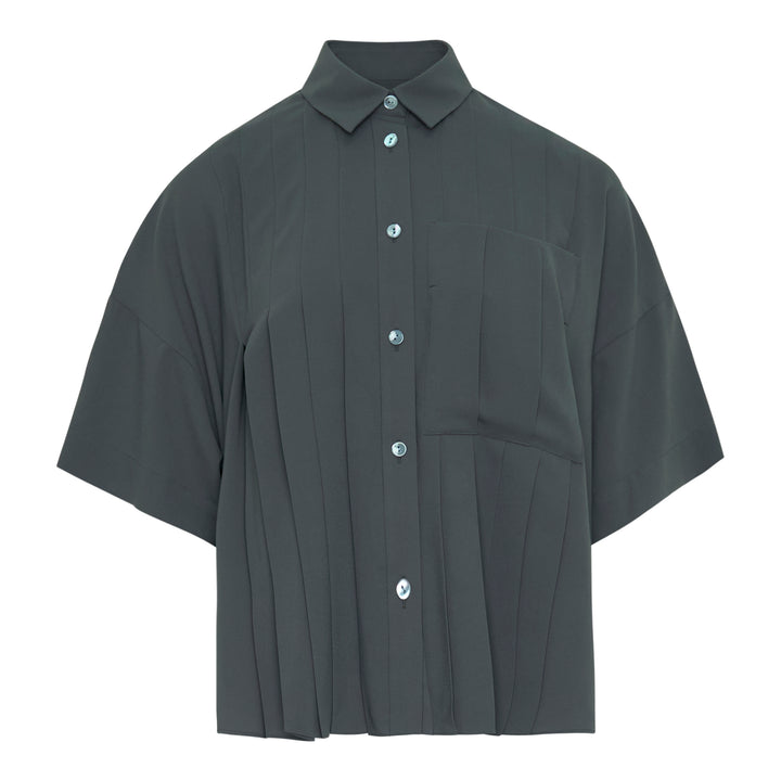 Pleated Wide Box Shirt
