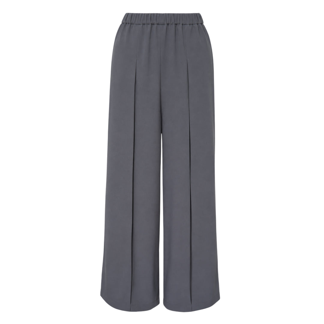 Box Pleated Wide Trousers