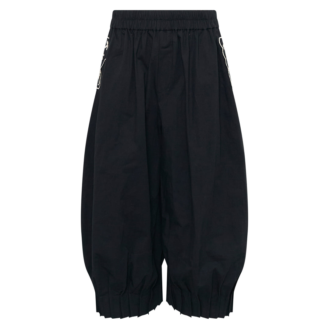 Cropped Barrel Trousers