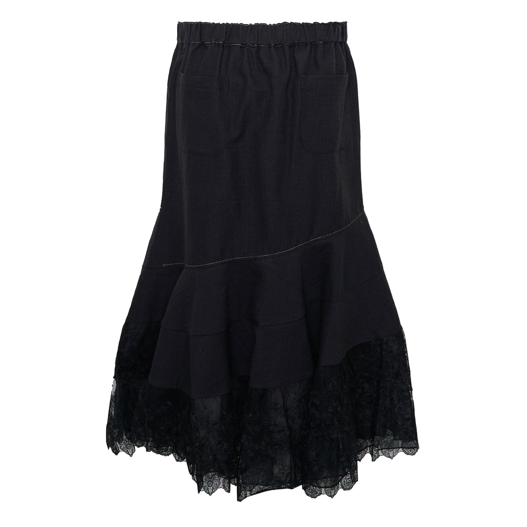 Mermaid Cut Midi Skirt