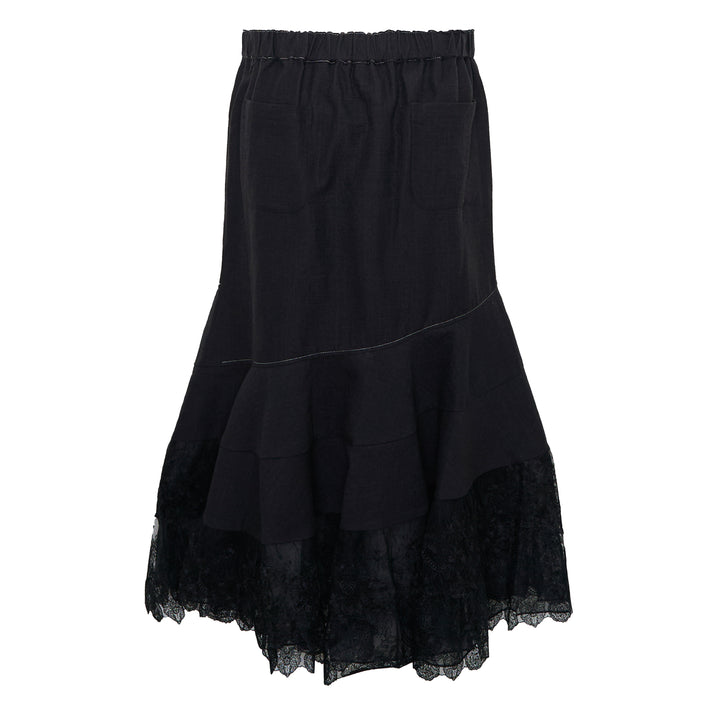 Mermaid Cut Midi Skirt