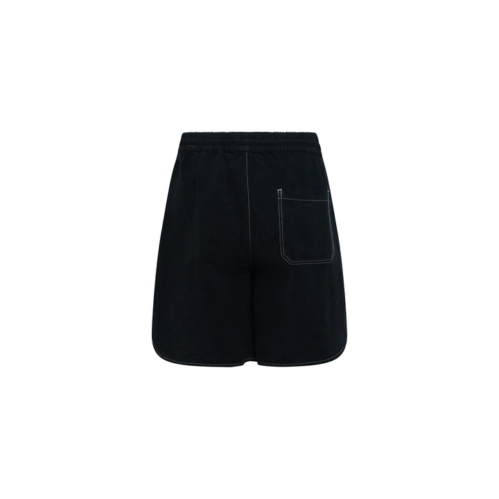 Script Linen Garment-Dyed Shorts