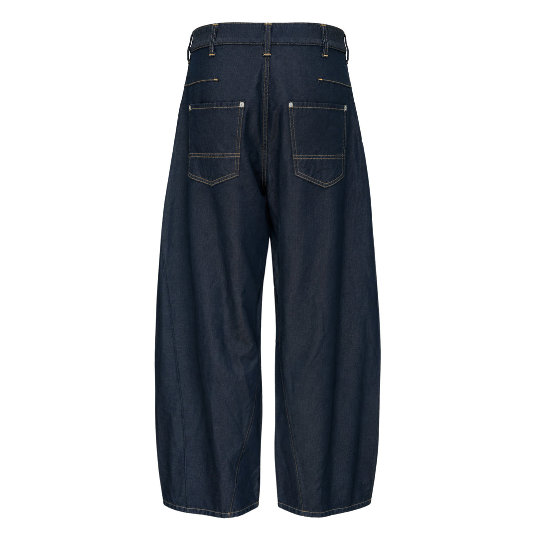 Garment Dyed Wide Leg Jeans