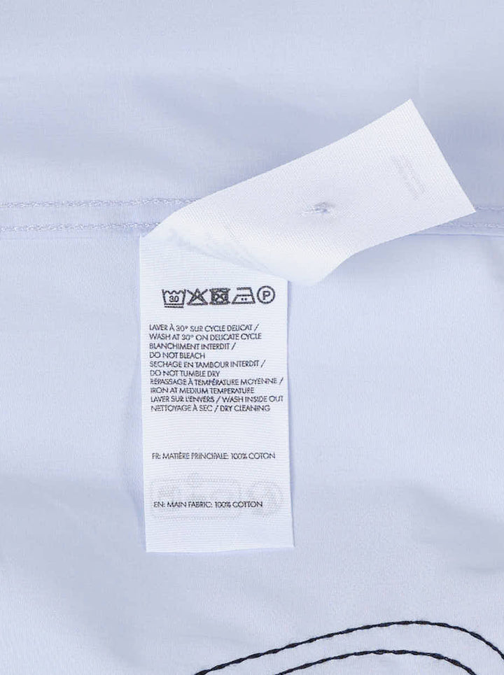 Jacquemus La Chemise Fonccio pale blue short sleeve camp collar shirt with button-through front and raglan sleeves - view 3