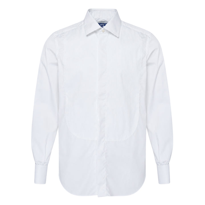 Long Sleeve Pleated Bib Shirt