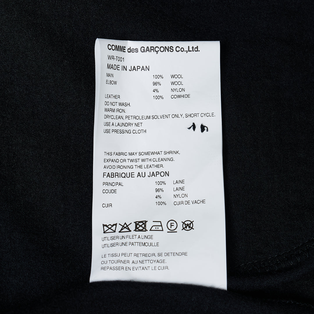 Wool Jersey Cowhide Cardigan