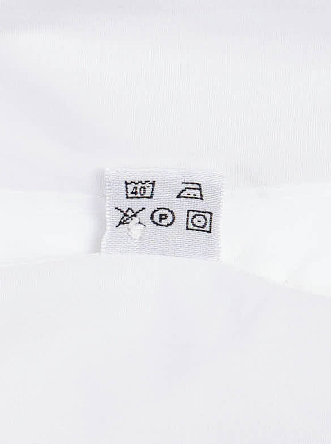 Setchu white cotton shirt with asymmetric folded collar, offset double-breasted button placket and oversized long sleeves - view 3