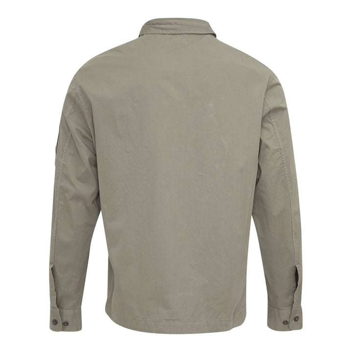 Organic Gabardine Zipped Overshirt