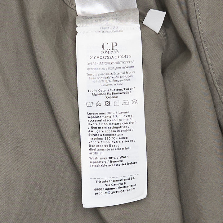Organic Gabardine Zipped Overshirt