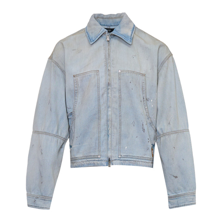 Distressed Denim Work Jacket