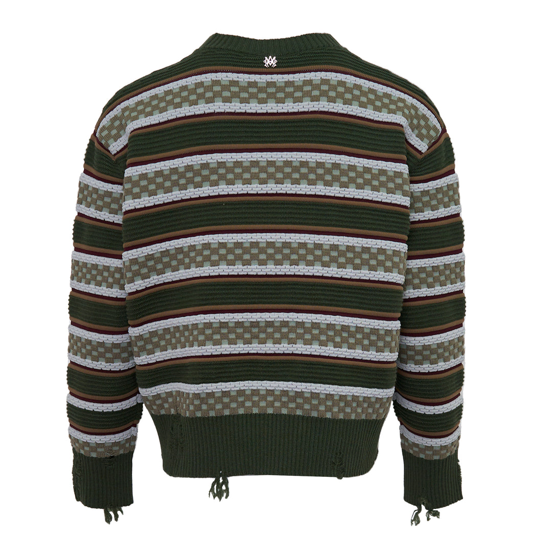Western Logo Striped Sweater