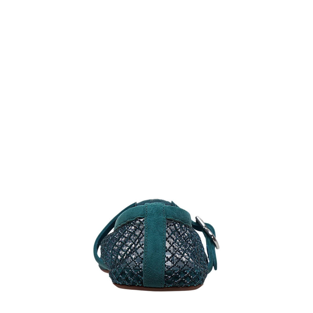 Fishnet Strass Ballet Flats