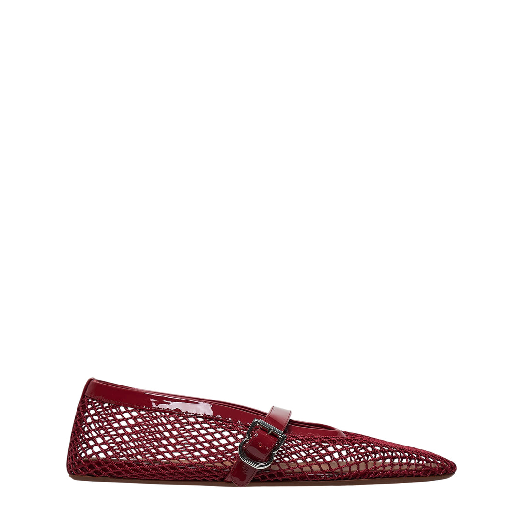 Fishnet Mary Jane Flats