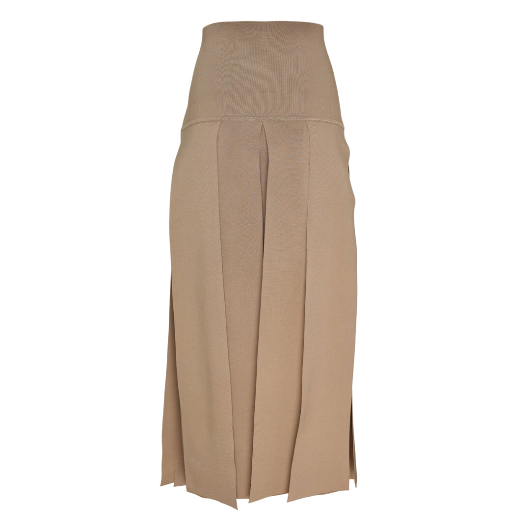 Textured Pleats Midi Skirt