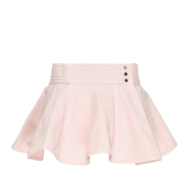 Peplum Tinted Denim Skirt