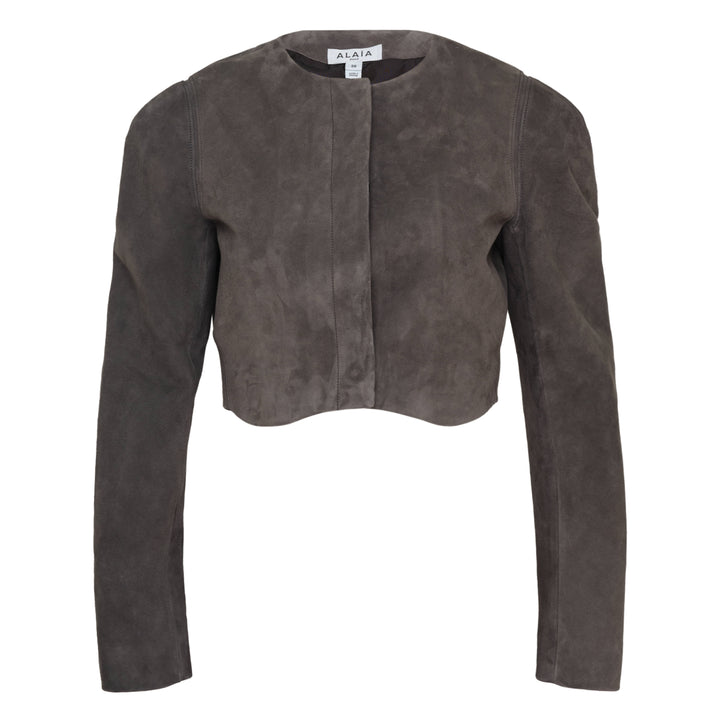 Velvet Goat Suede Cropped Jacket