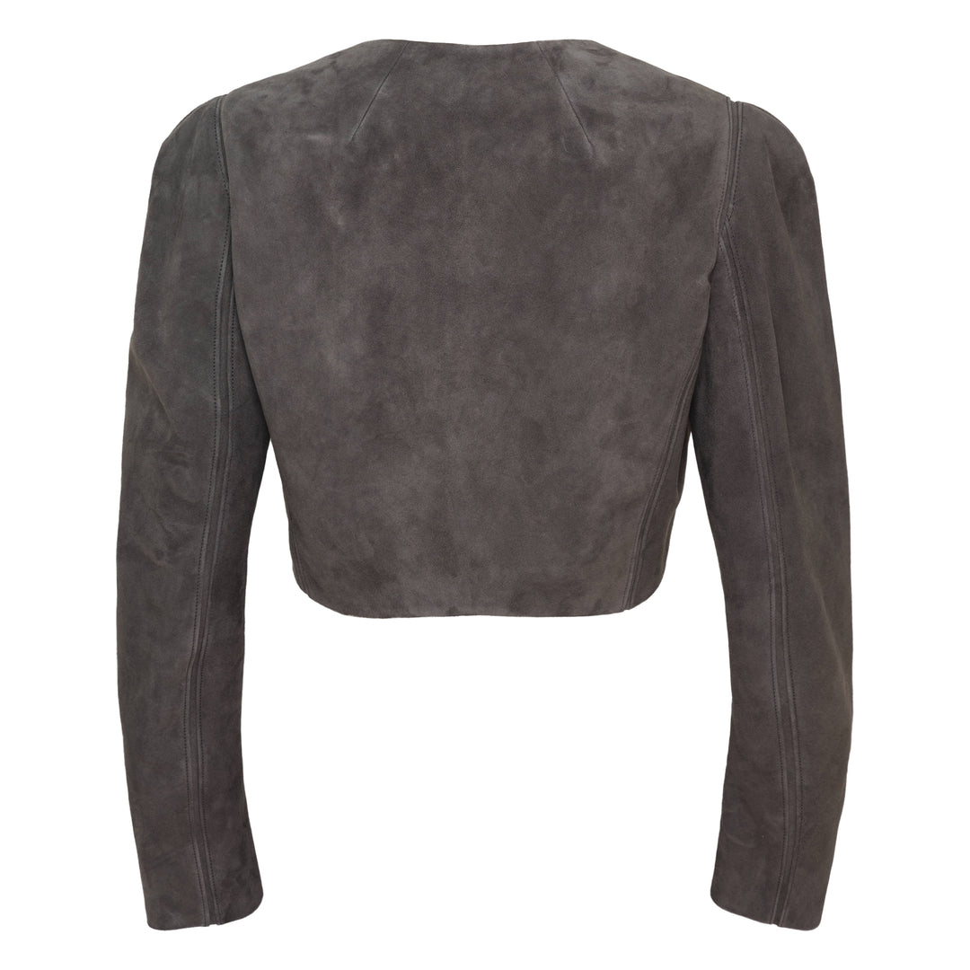 Velvet Goat Suede Cropped Jacket