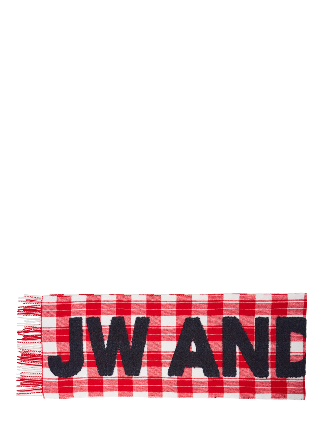 JW Anderson Logo Fil Coupé Check Scarf
