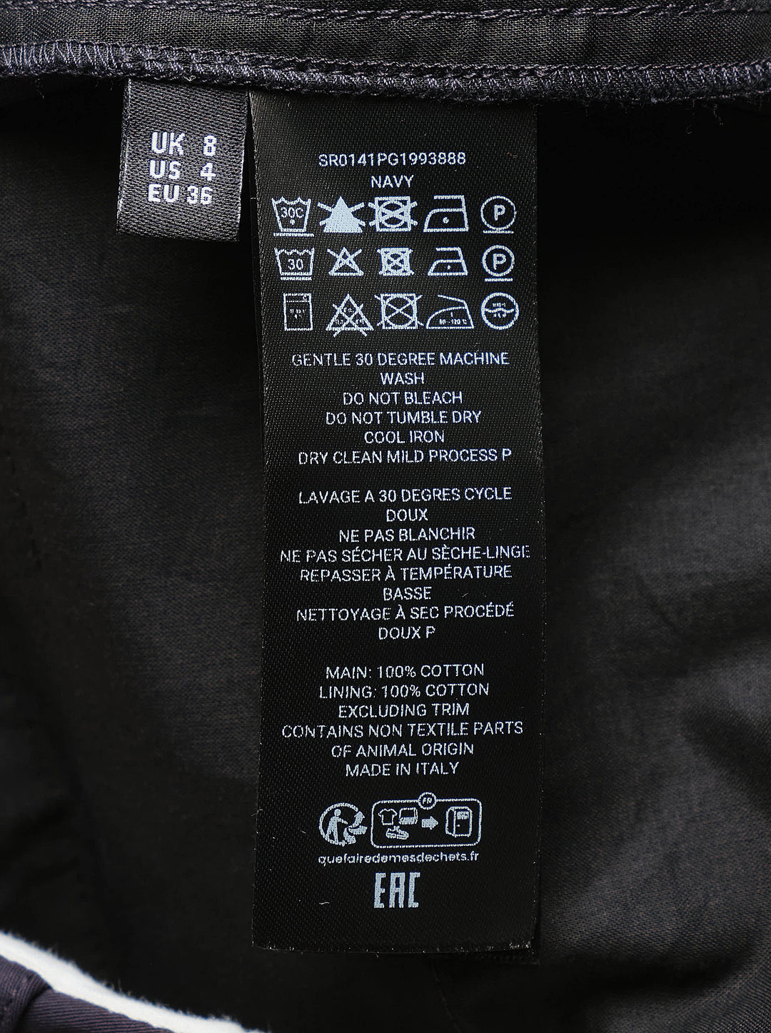 JW Anderson charcoal draped wrap skort with gathered hip detail and asymmetric overlapping hem - view 3