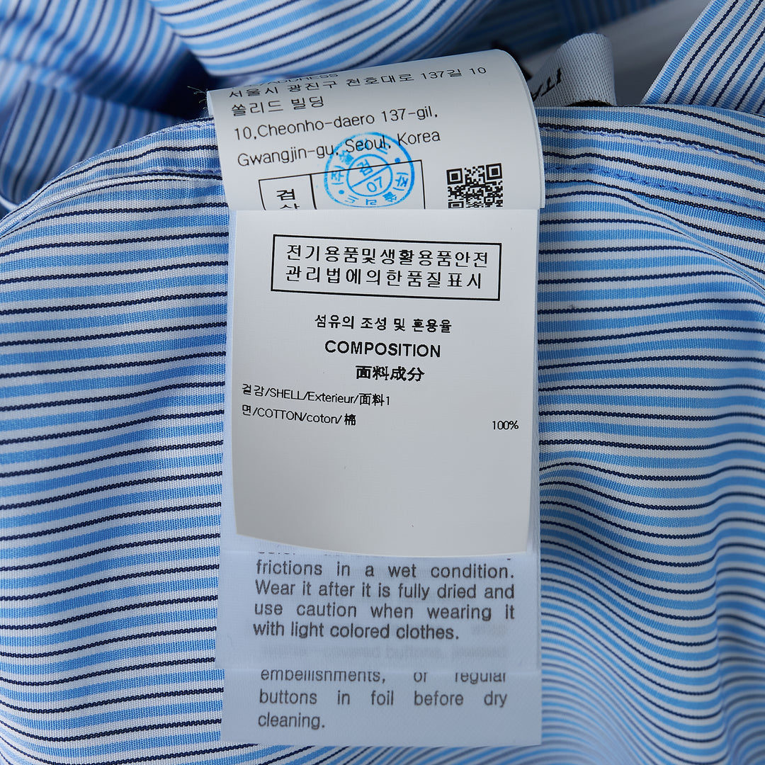 Long Sleeve Stripe Office Shirt
