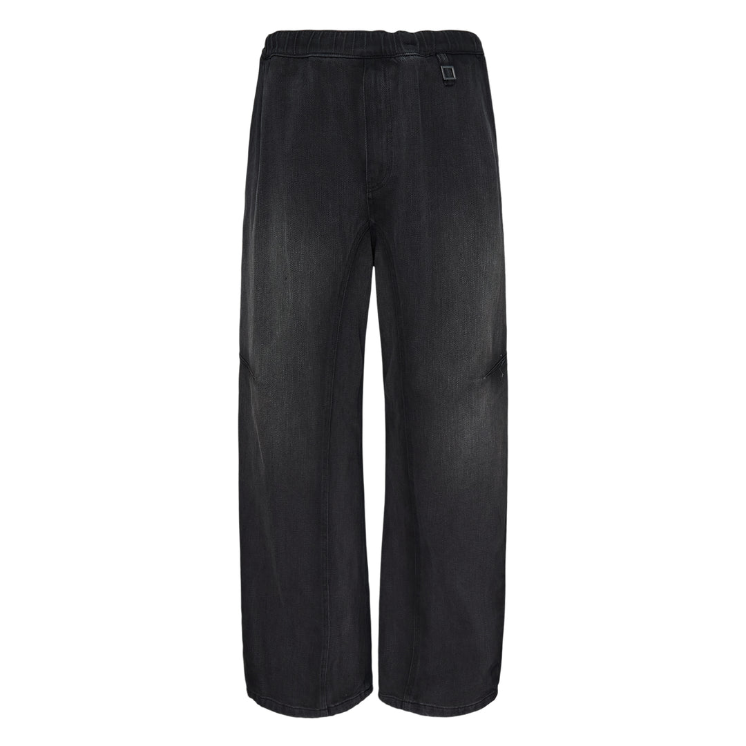 Denim Pants With Elastic Waist
