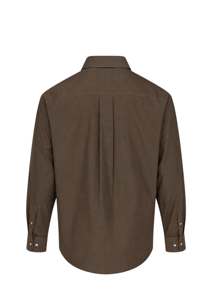 LEMAIRE Regular Long Sleeve Washed Cotton Shirt - view 2