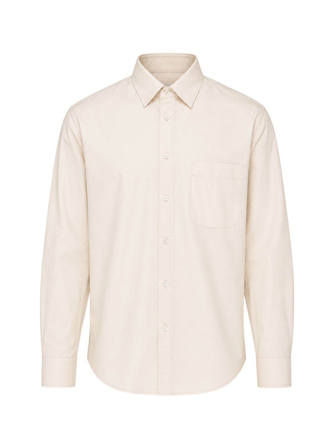 LEMAIRE Regular Long Sleeve Washed Cotton Shirt