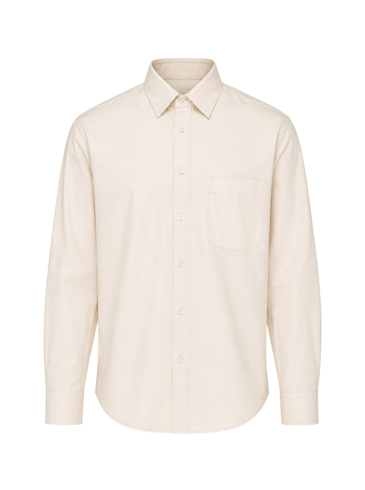 LEMAIRE Regular Long Sleeve Washed Cotton Shirt