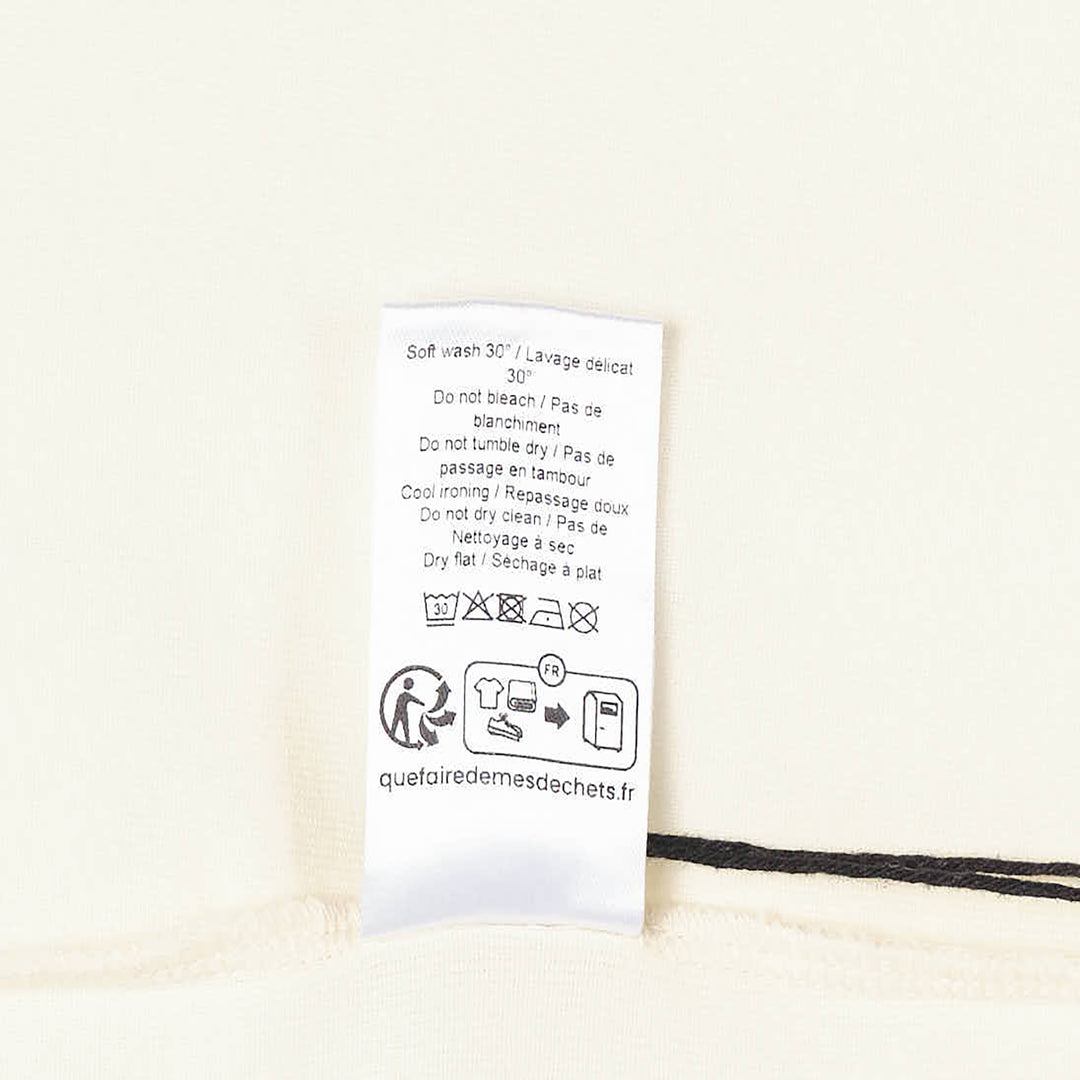 Lemaire U-Neck Rib Jersey Tee in warm taupe, featuring a scooped neckline, dropped shoulders, and boxy relaxed fit