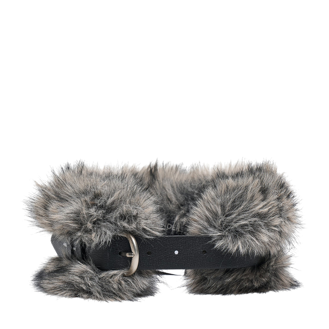 Belted Fur Short Muffler