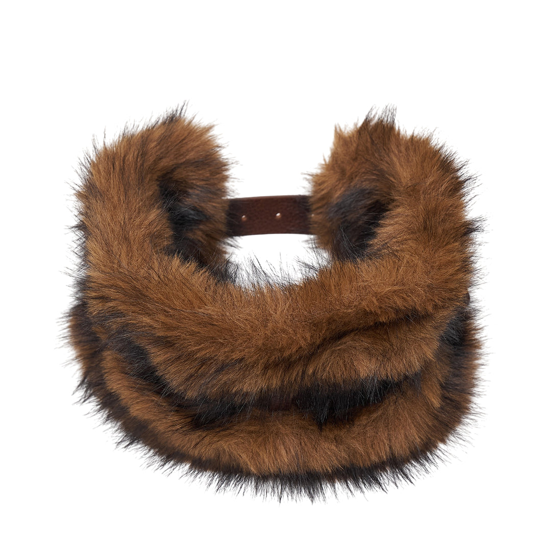 Belted Fur Short Muffler